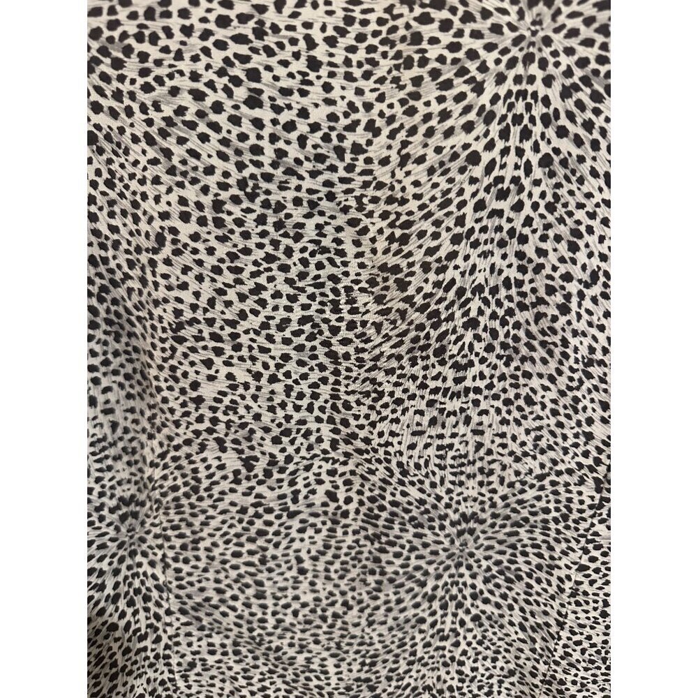 Y Joie 100% Silk Black & White Leopard Animal Print Button Up Blouse - Picture 11 of 11